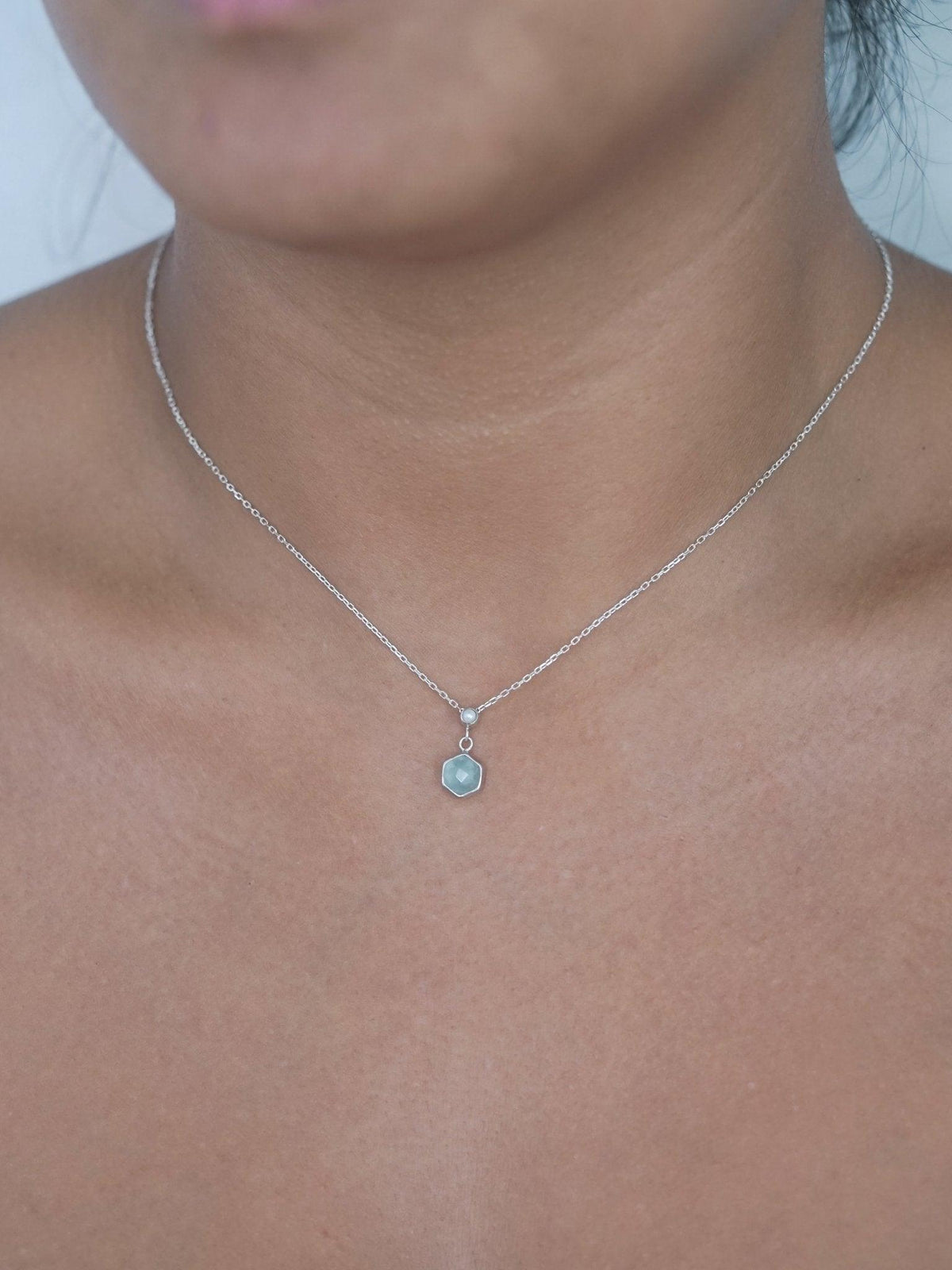 Aquamarine and Pearl Necklace - Gardens of the Sun | Ethical Jewelry