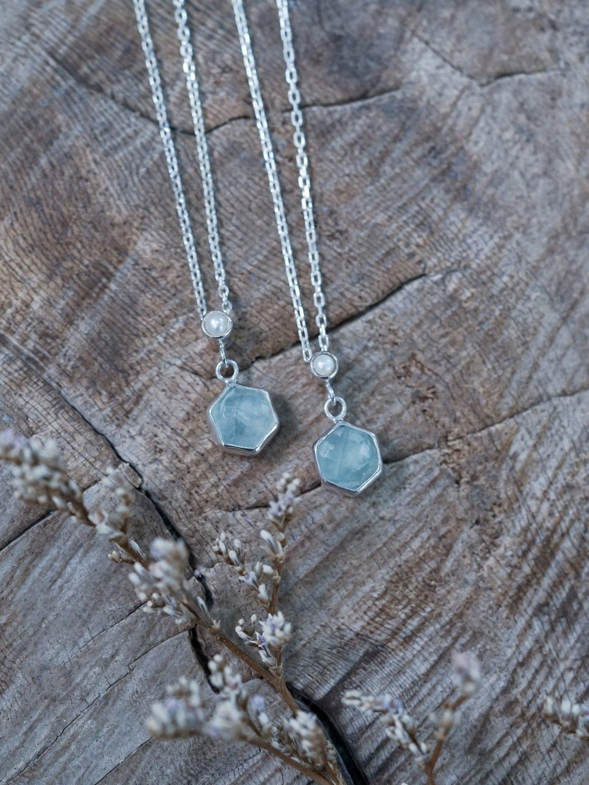 Aquamarine and Pearl Necklace - Gardens of the Sun | Ethical Jewelry