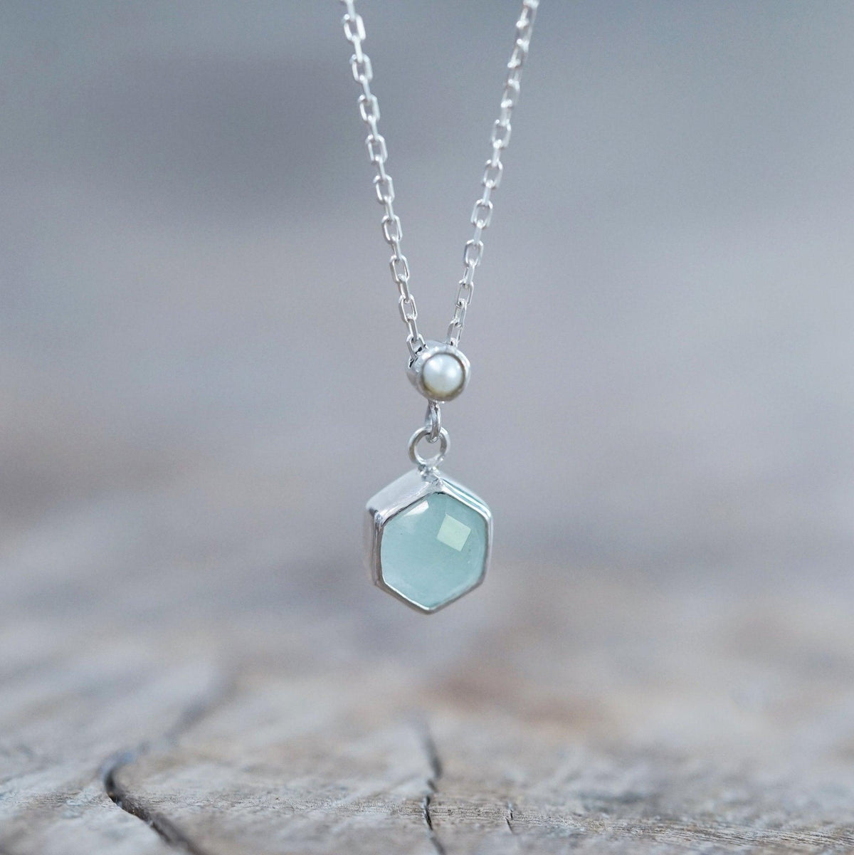 Aquamarine and Pearl Necklace - Gardens of the Sun | Ethical Jewelry