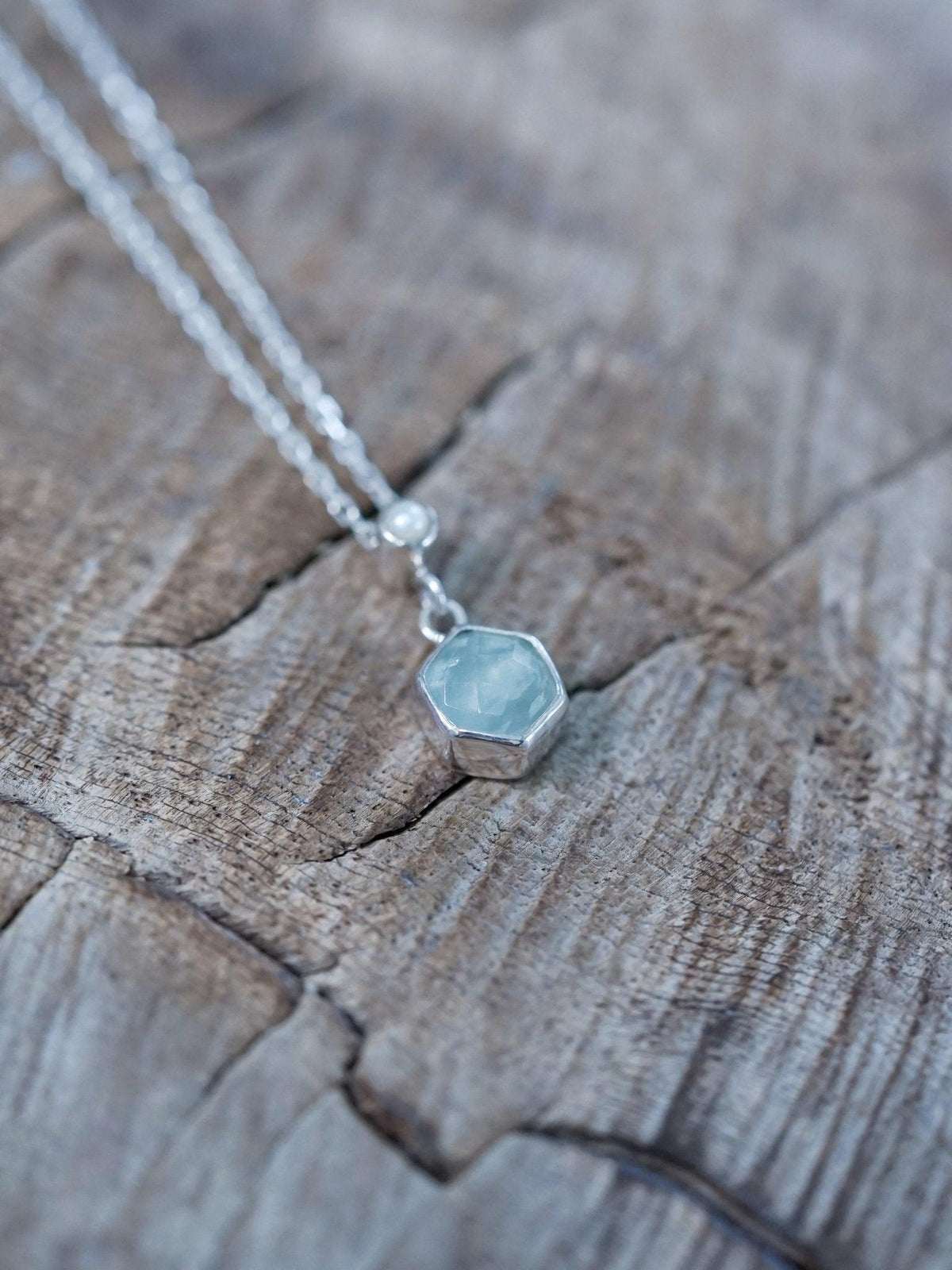 Aquamarine and Pearl Necklace - Gardens of the Sun | Ethical Jewelry