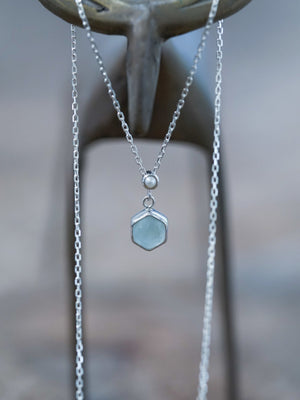 Aquamarine and Pearl Necklace - Gardens of the Sun | Ethical Jewelry
