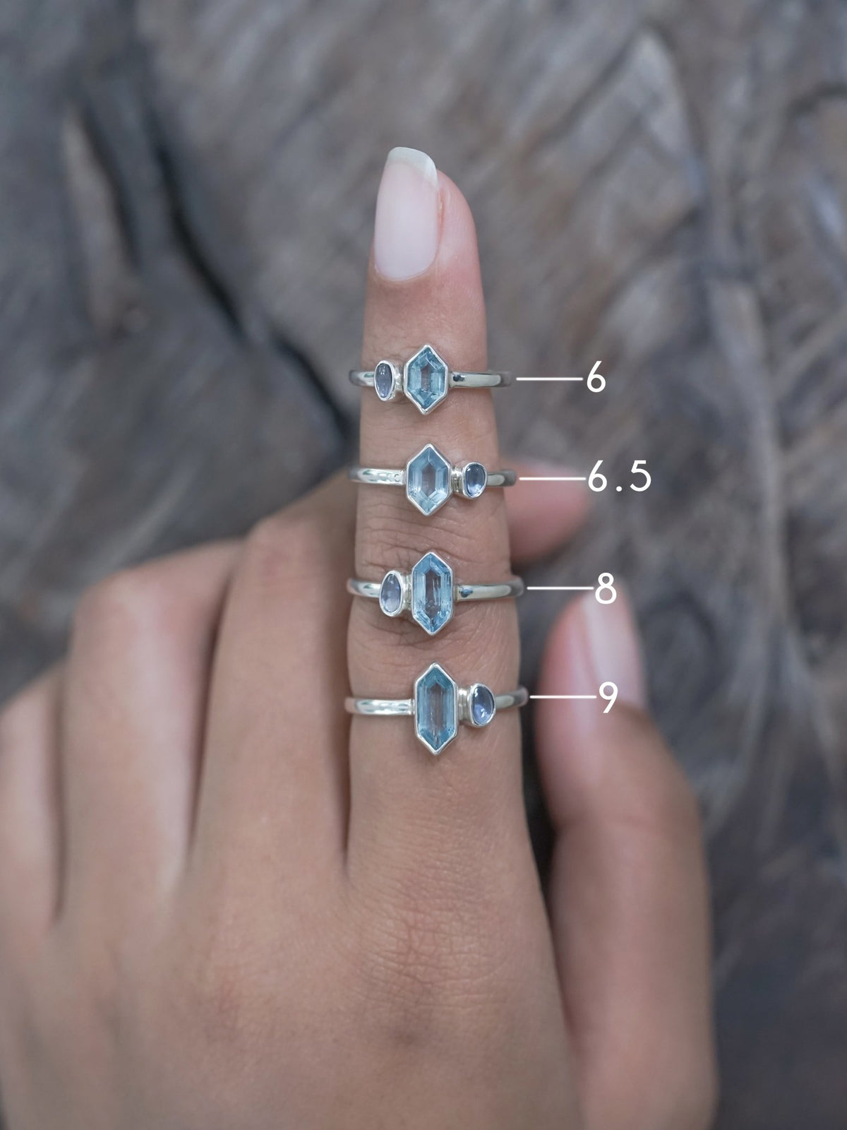 Aquamarine and Sapphire Ring - Gardens of the Sun | Ethical Jewelry