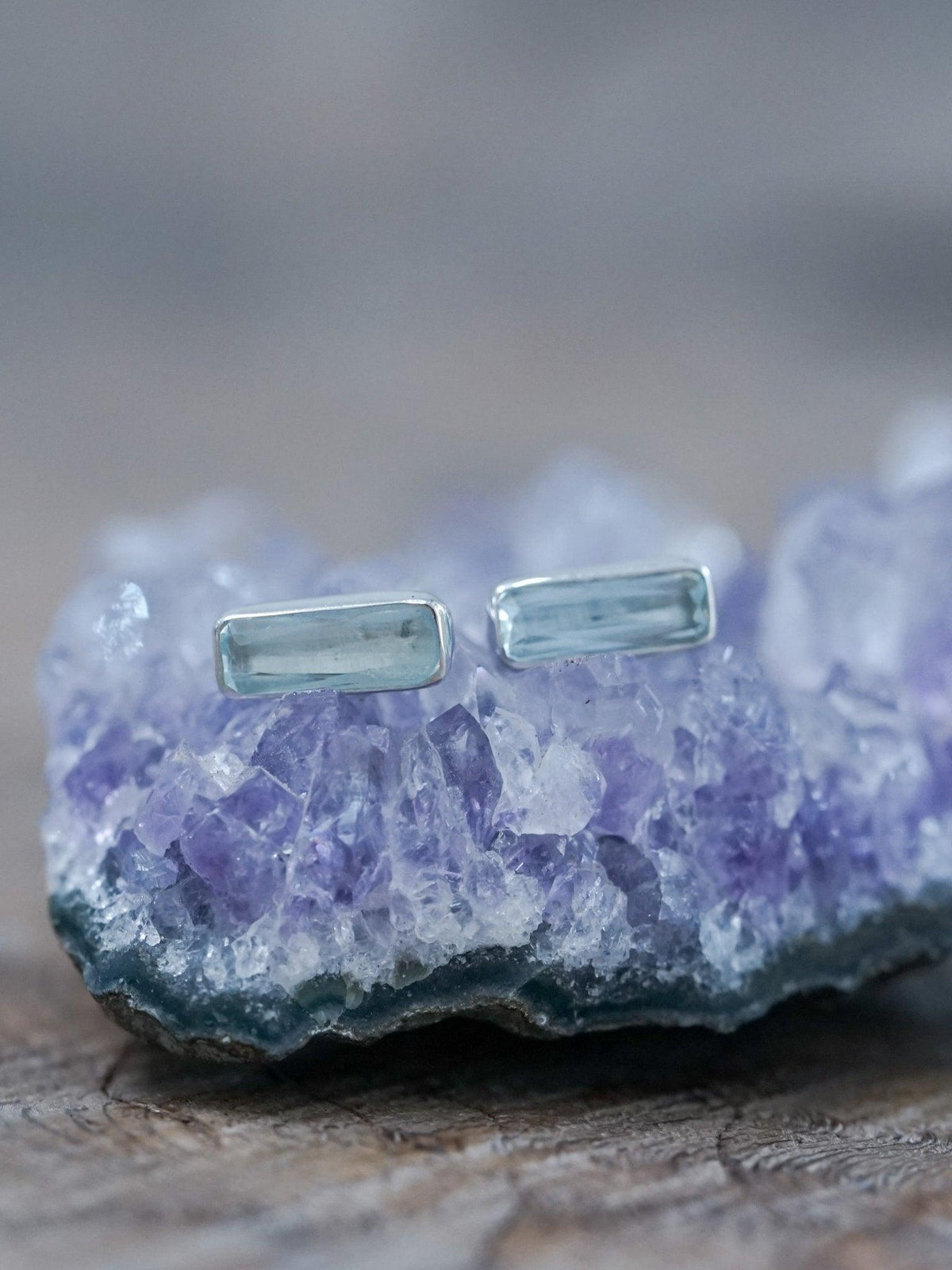 Aquamarine Earrings - Gardens of the Sun | Ethical Jewelry