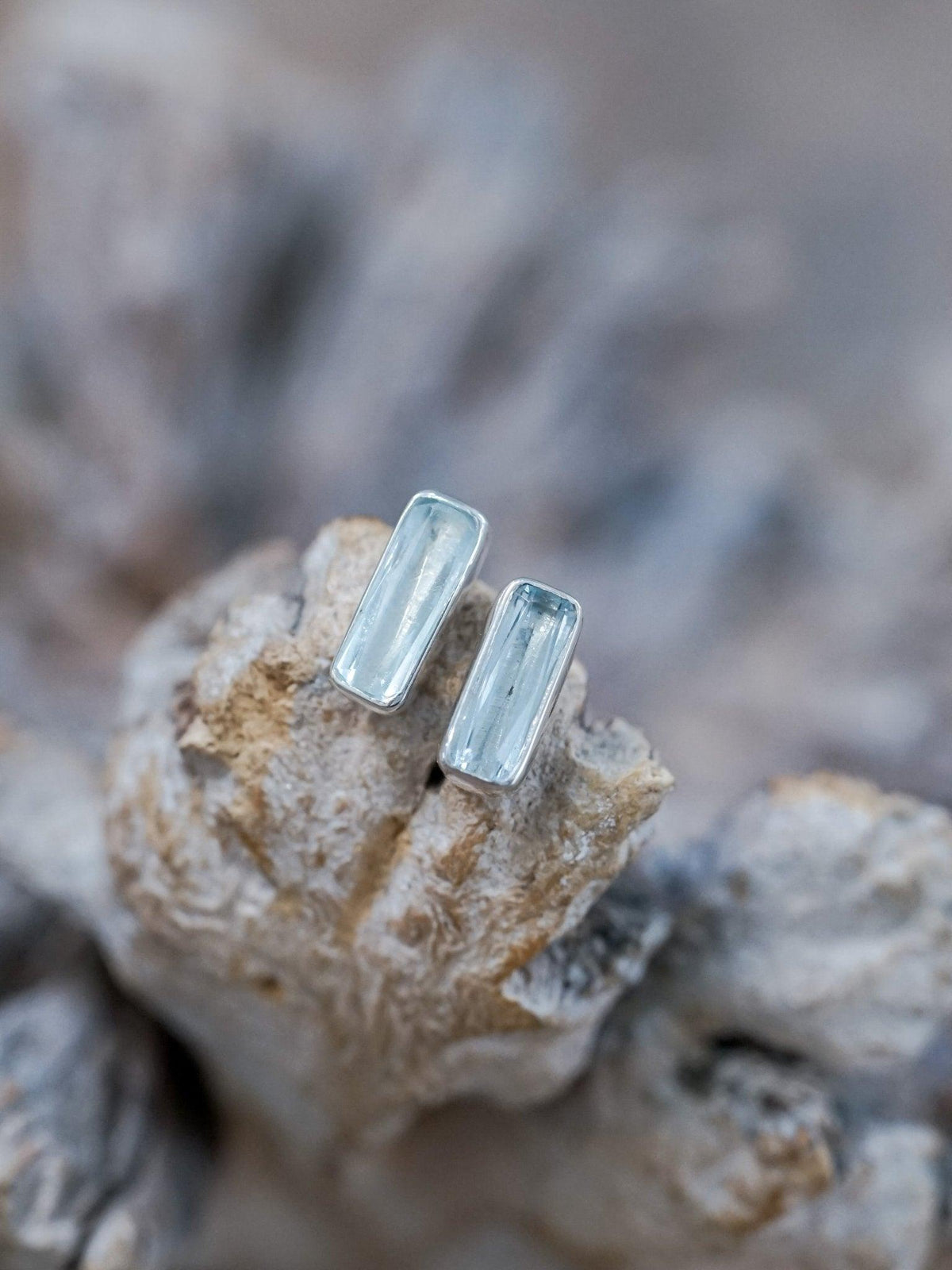 Aquamarine Earrings - Gardens of the Sun | Ethical Jewelry