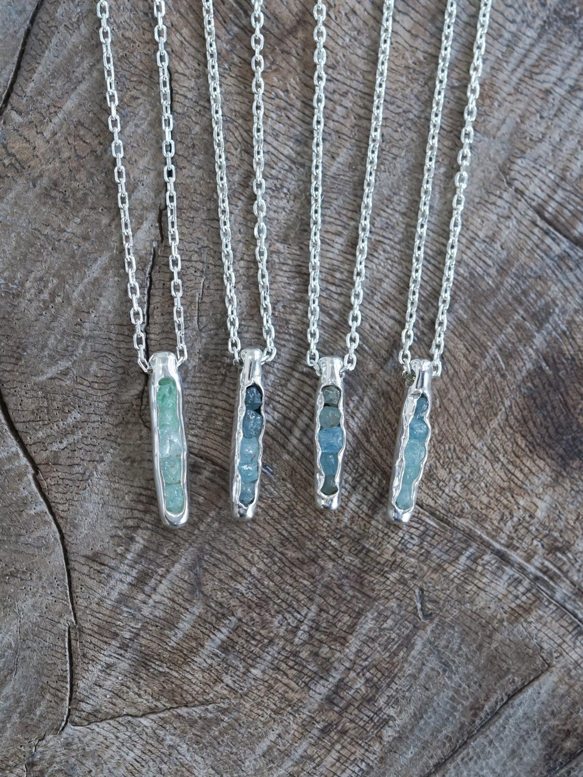 Aquamarine Necklace with Hidden Gems - Gardens of the Sun | Ethical Jewelry