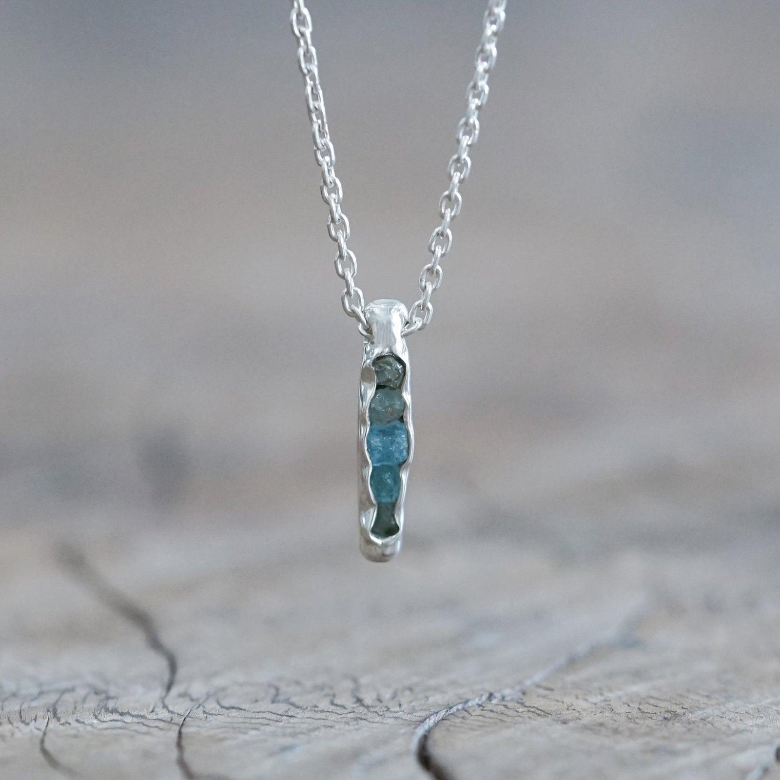 Aquamarine Necklace with Hidden Gems - Gardens of the Sun | Ethical Jewelry