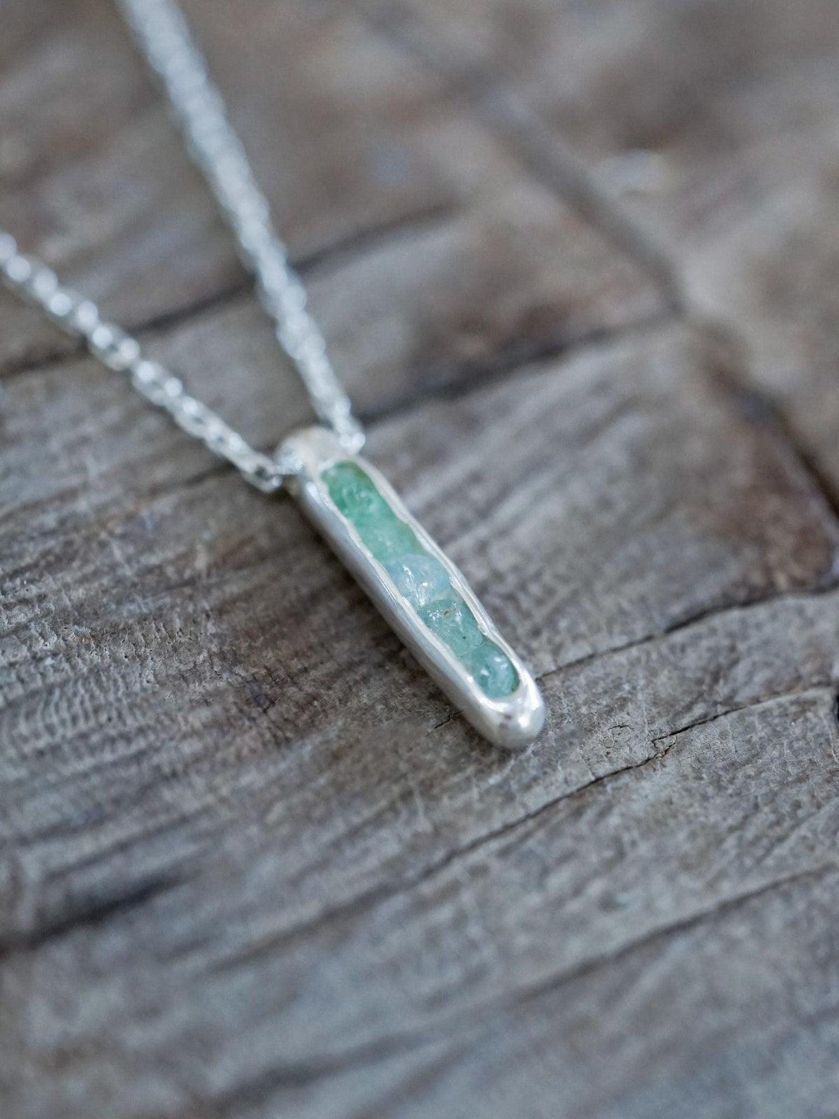 Aquamarine Necklace with Hidden Gems - Gardens of the Sun | Ethical Jewelry