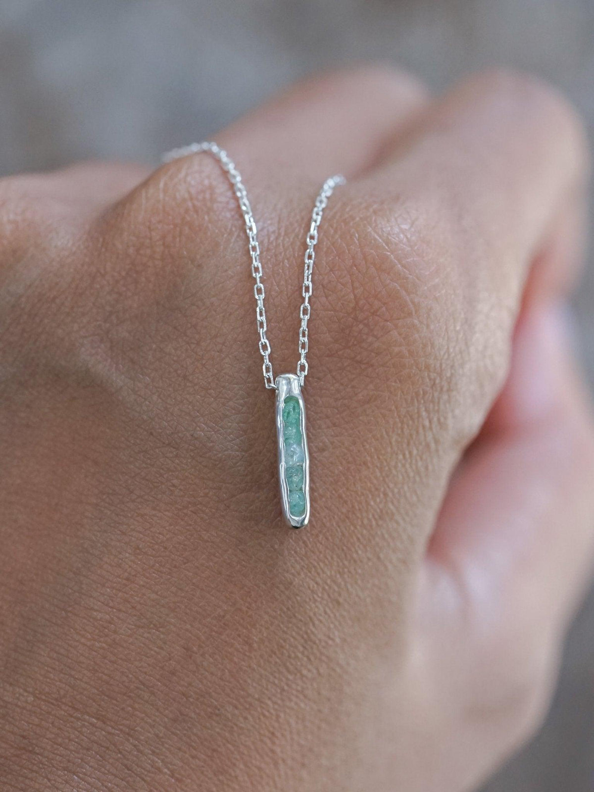 Aquamarine Necklace with Hidden Gems - Gardens of the Sun | Ethical Jewelry