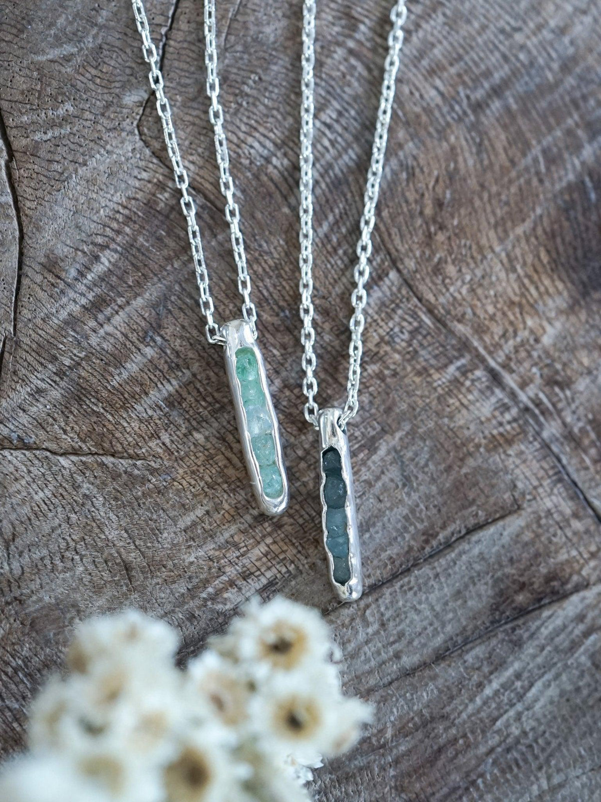 Aquamarine Necklace with Hidden Gems - Gardens of the Sun | Ethical Jewelry