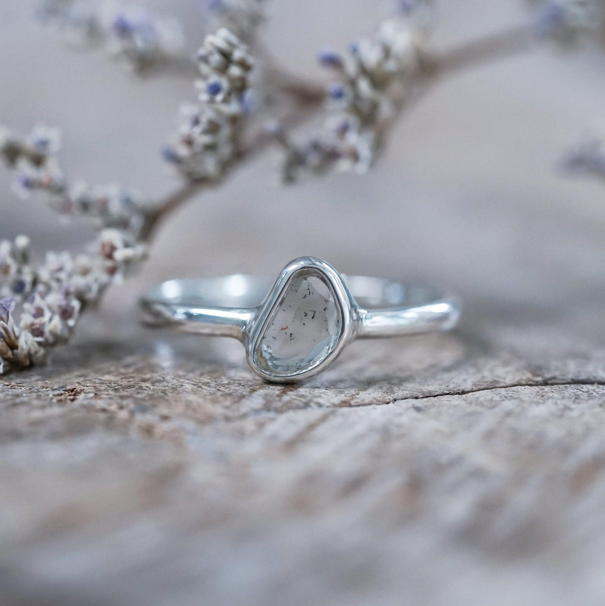 Aquamarine Slice Ring - Gardens of the Sun | Ethical Jewelry