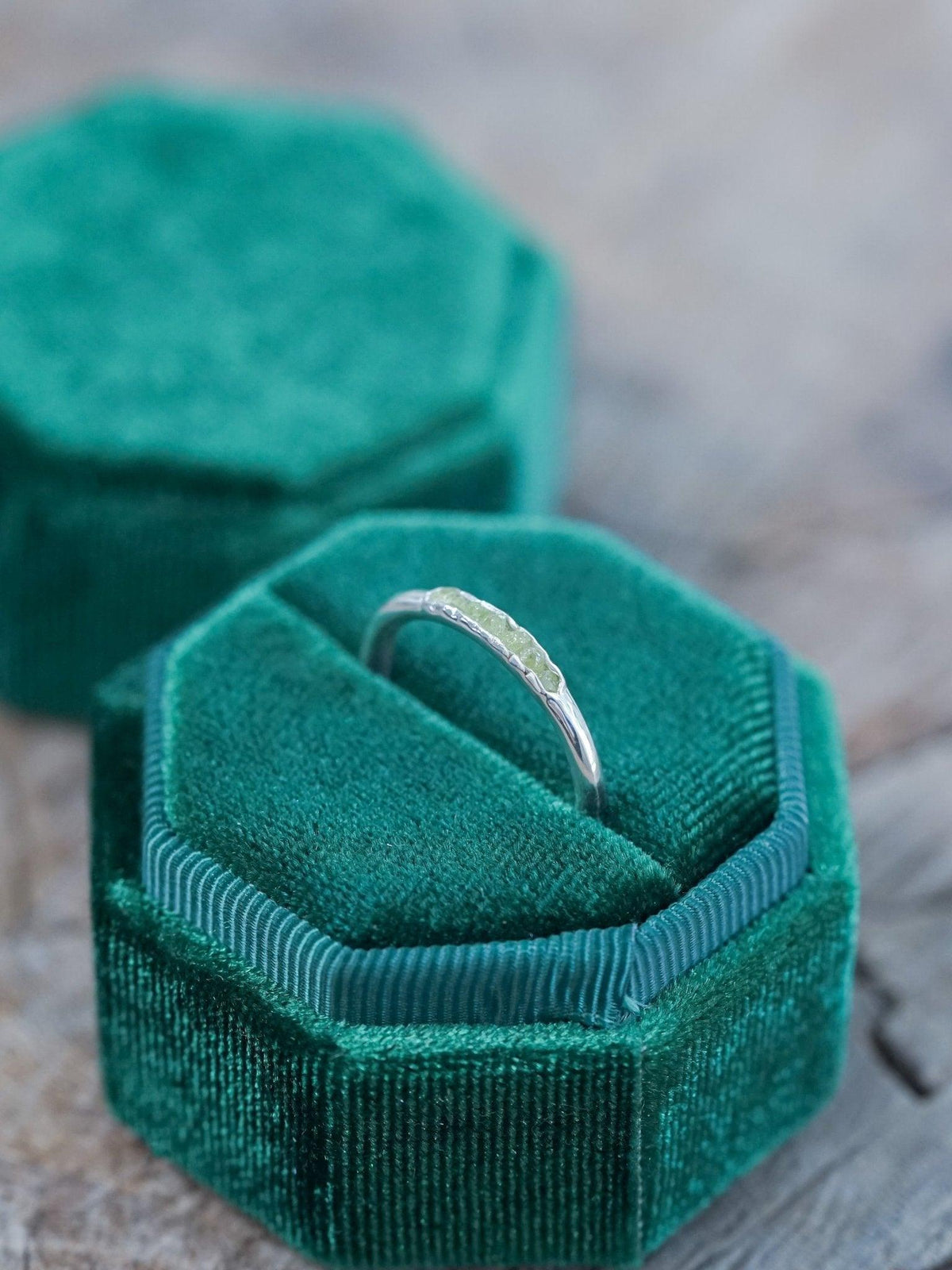 Arizona Peridot Ring with Hidden Gems - Gardens of the Sun | Ethical Jewelry