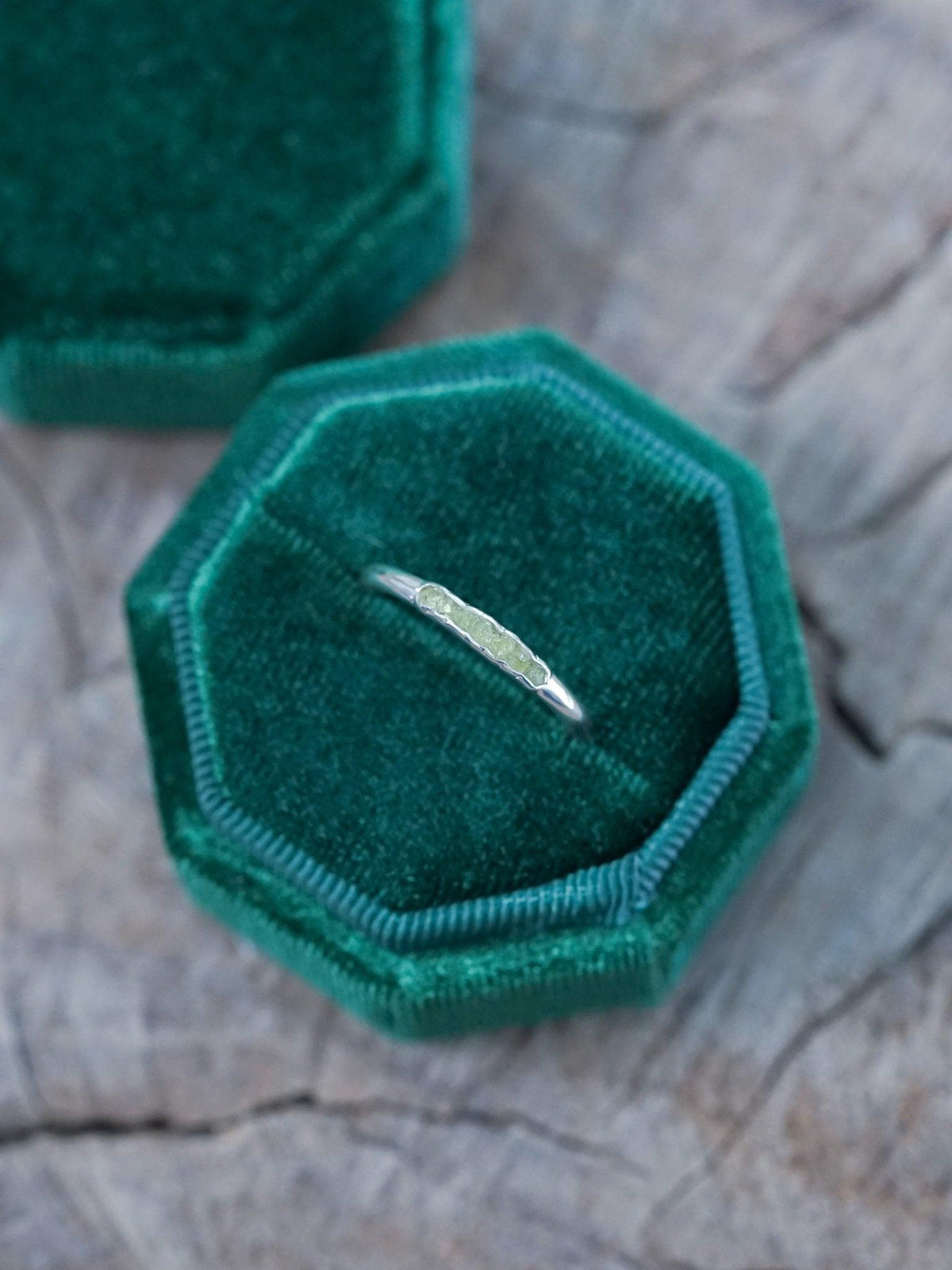 Arizona Peridot Ring with Hidden Gems - Gardens of the Sun | Ethical Jewelry