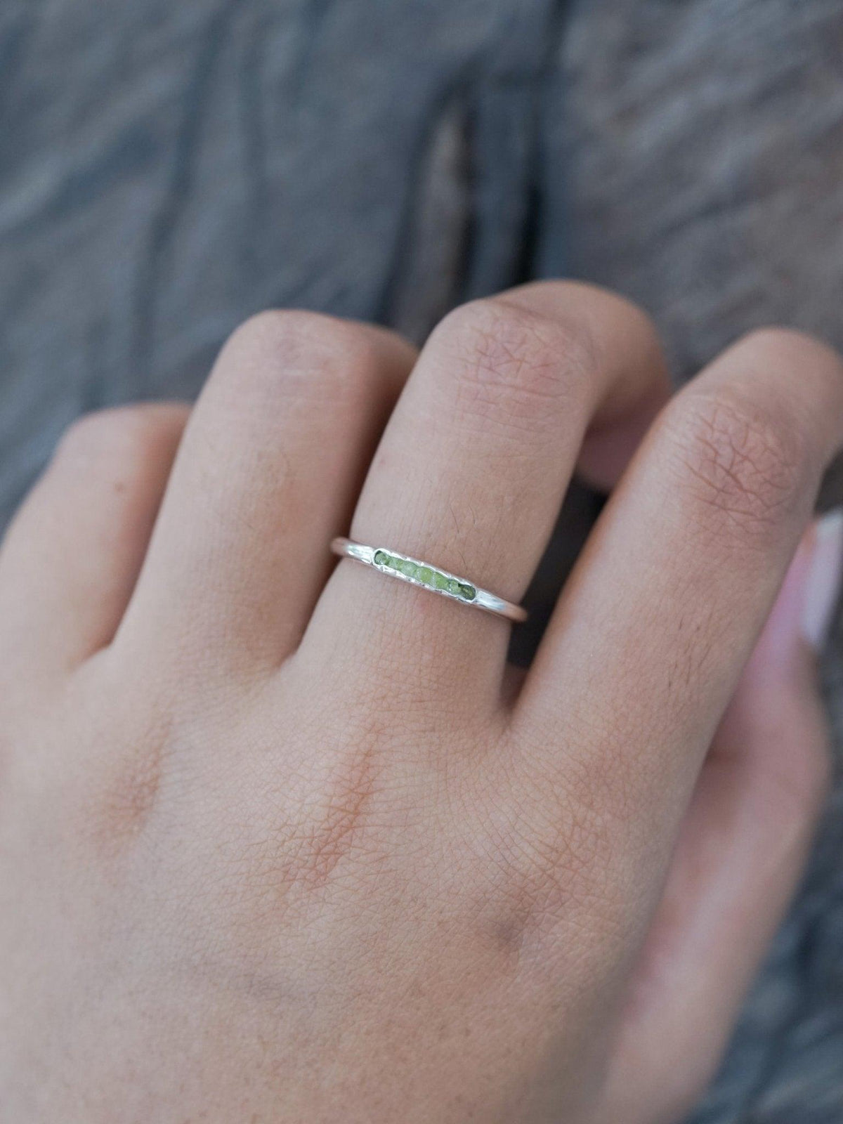 Arizona Peridot Ring with Hidden Gems - Gardens of the Sun | Ethical Jewelry