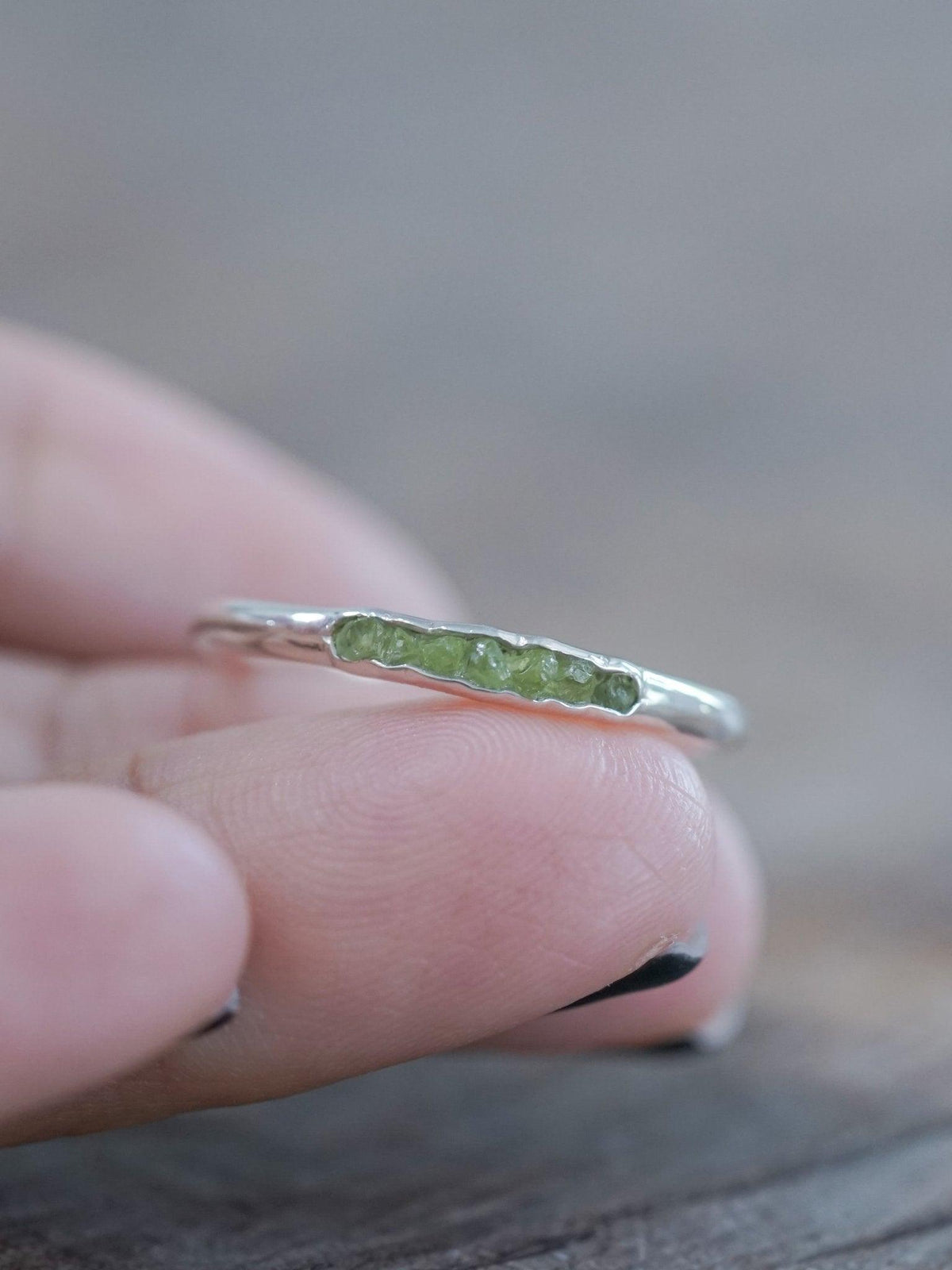 Arizona Peridot Ring with Hidden Gems - Gardens of the Sun | Ethical Jewelry