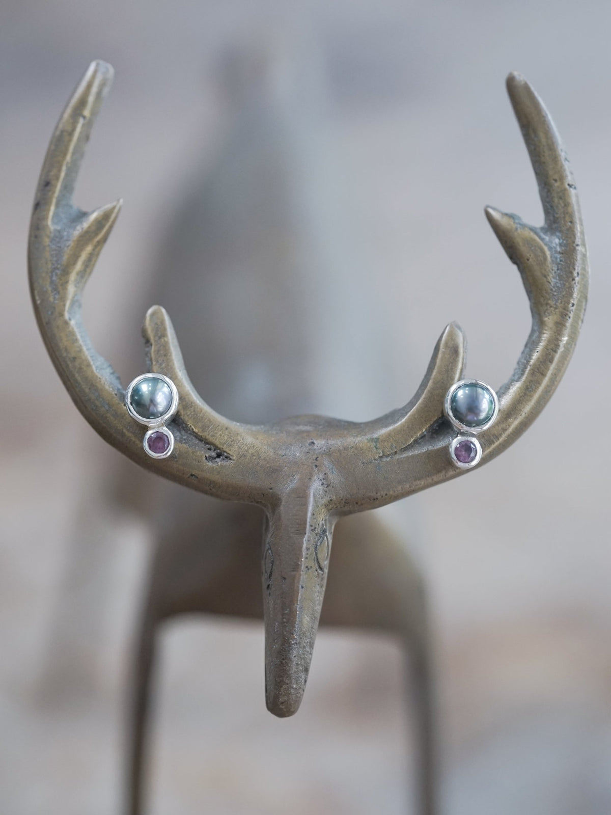 Asteroid Pearl and Spinel Earrings - Gardens of the Sun | Ethical Jewelry