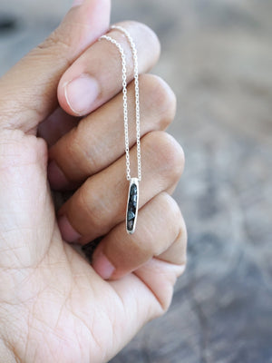Black Hematite Necklace with Hidden Gems - Gardens of the Sun | Ethical Jewelry