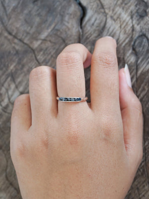 Black Hematite Ring with Hidden Gems - Gardens of the Sun | Ethical Jewelry