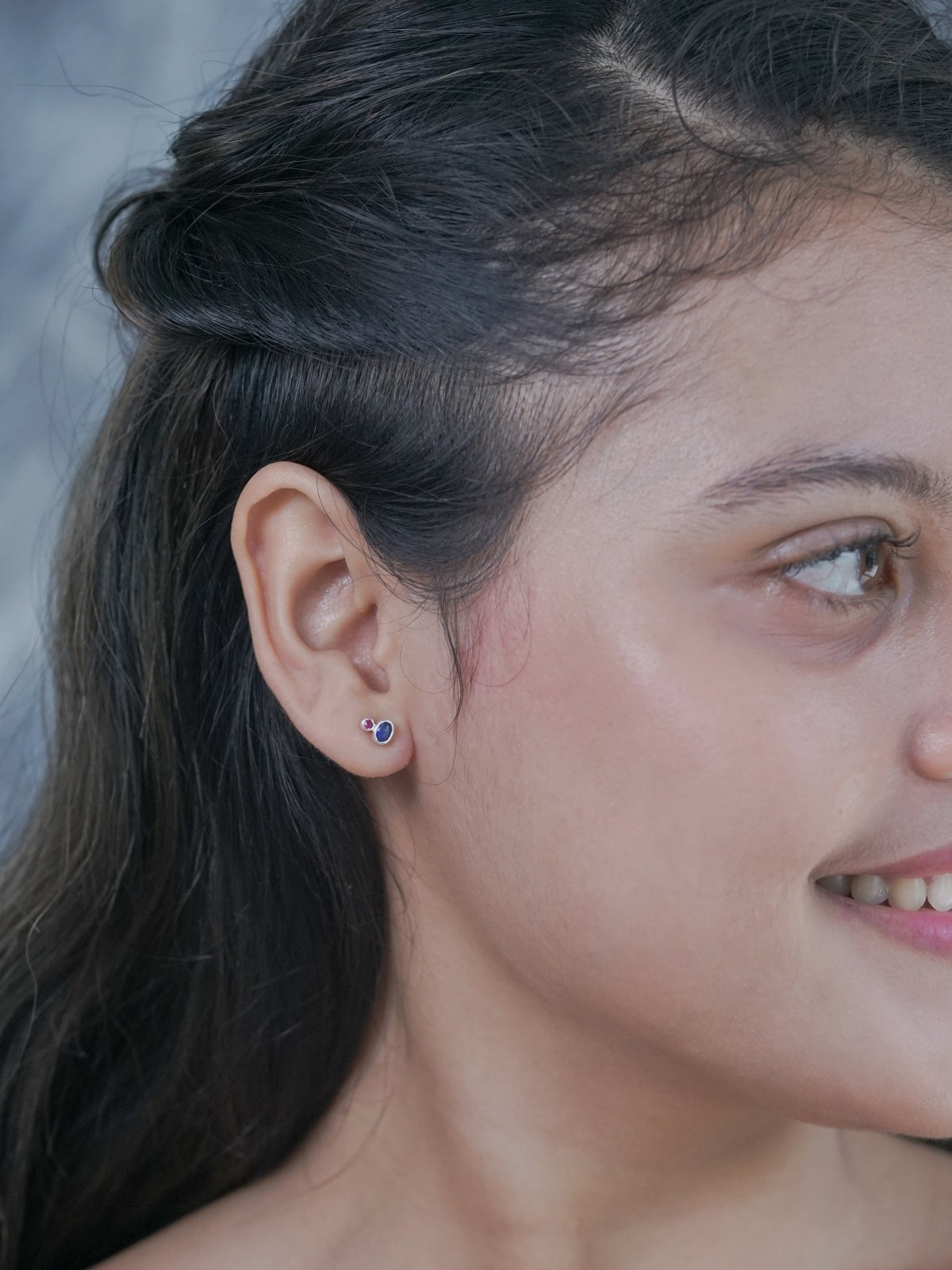 Black Opal and Ruby Earrings - Gardens of the Sun | Ethical Jewelry