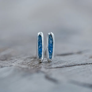 Blue Hauyne Earrings with Hidden Gems - Gardens of the Sun | Ethical Jewelry