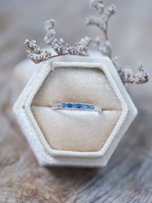 Blue Hauyne Ring with Hidden Gems - Gardens of the Sun | Ethical Jewelry