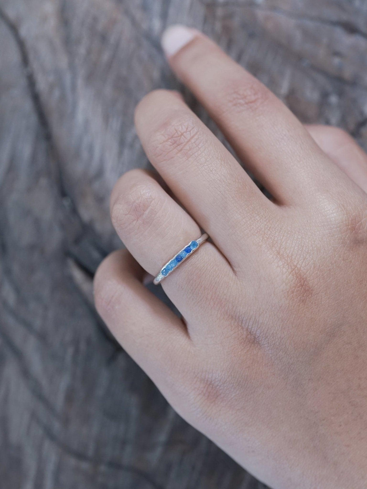 Blue Hauyne Ring with Hidden Gems - Gardens of the Sun | Ethical Jewelry
