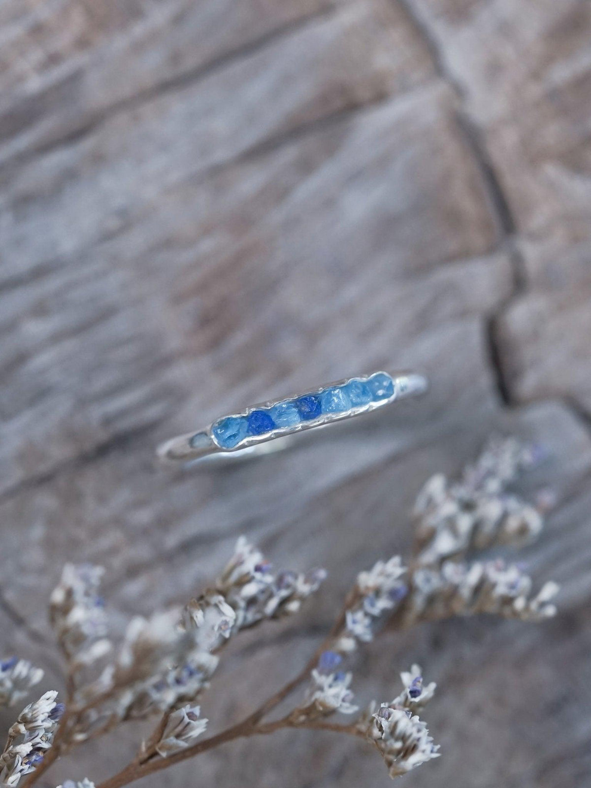 Blue Hauyne Ring with Hidden Gems - Gardens of the Sun | Ethical Jewelry