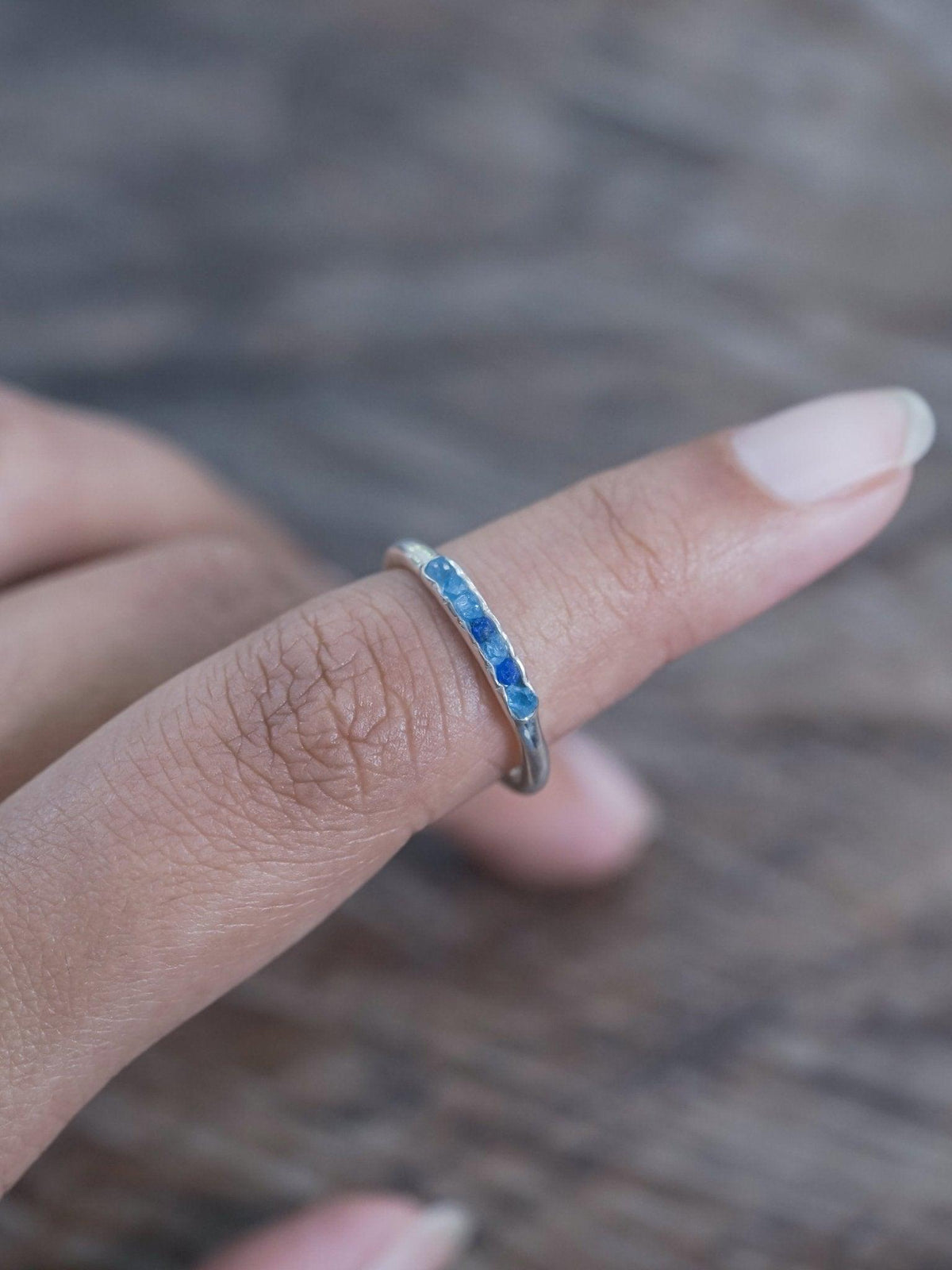 Blue Hauyne Ring with Hidden Gems - Gardens of the Sun | Ethical Jewelry