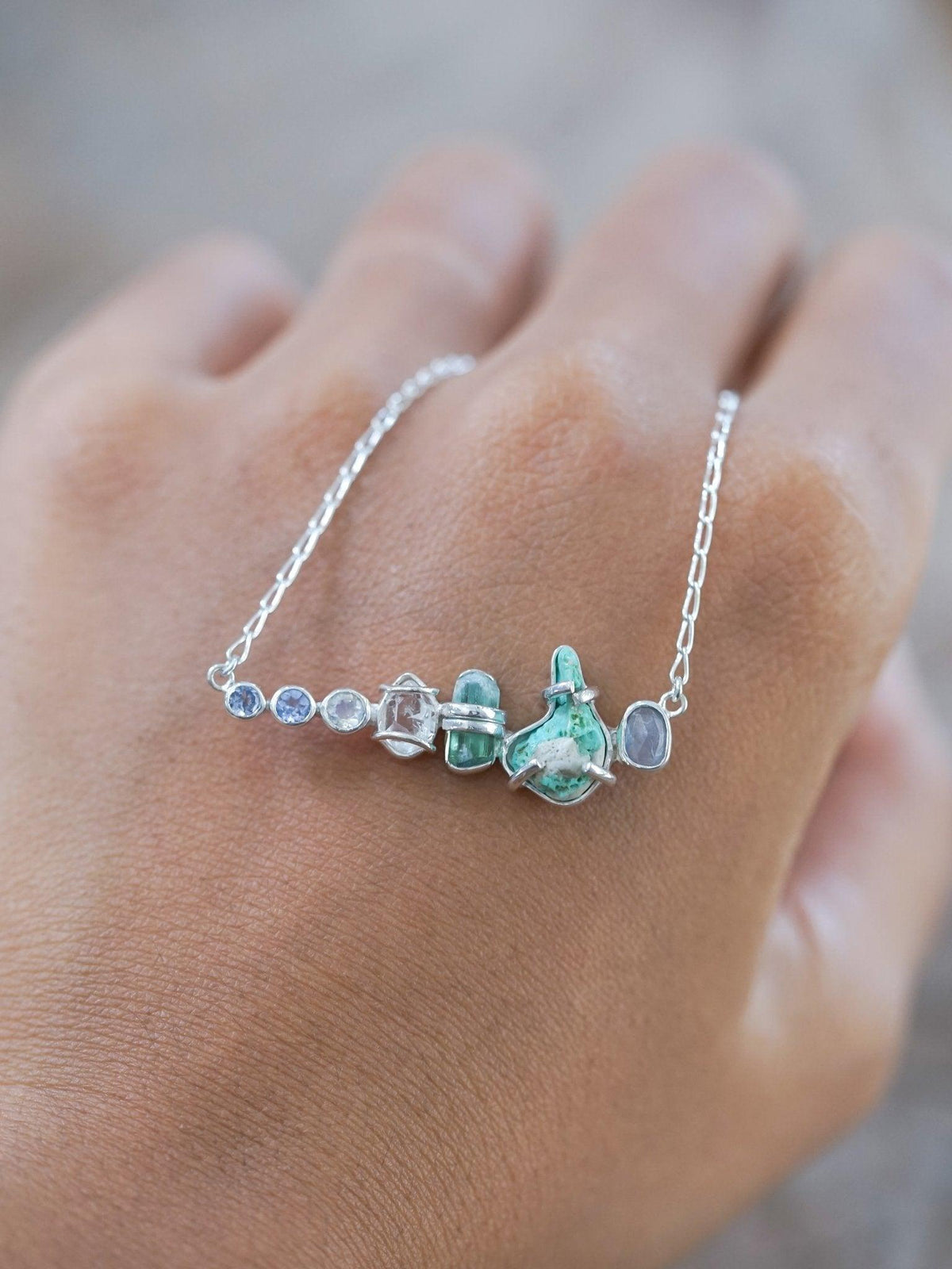 Blue Multistone Necklace - Gardens of the Sun | Ethical Jewelry