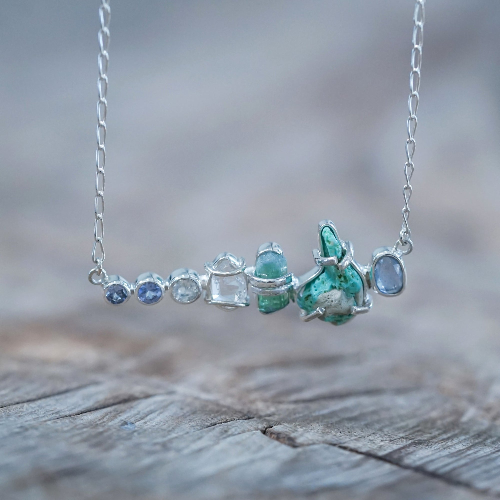 Blue Multistone Necklace - Gardens of the Sun | Ethical Jewelry