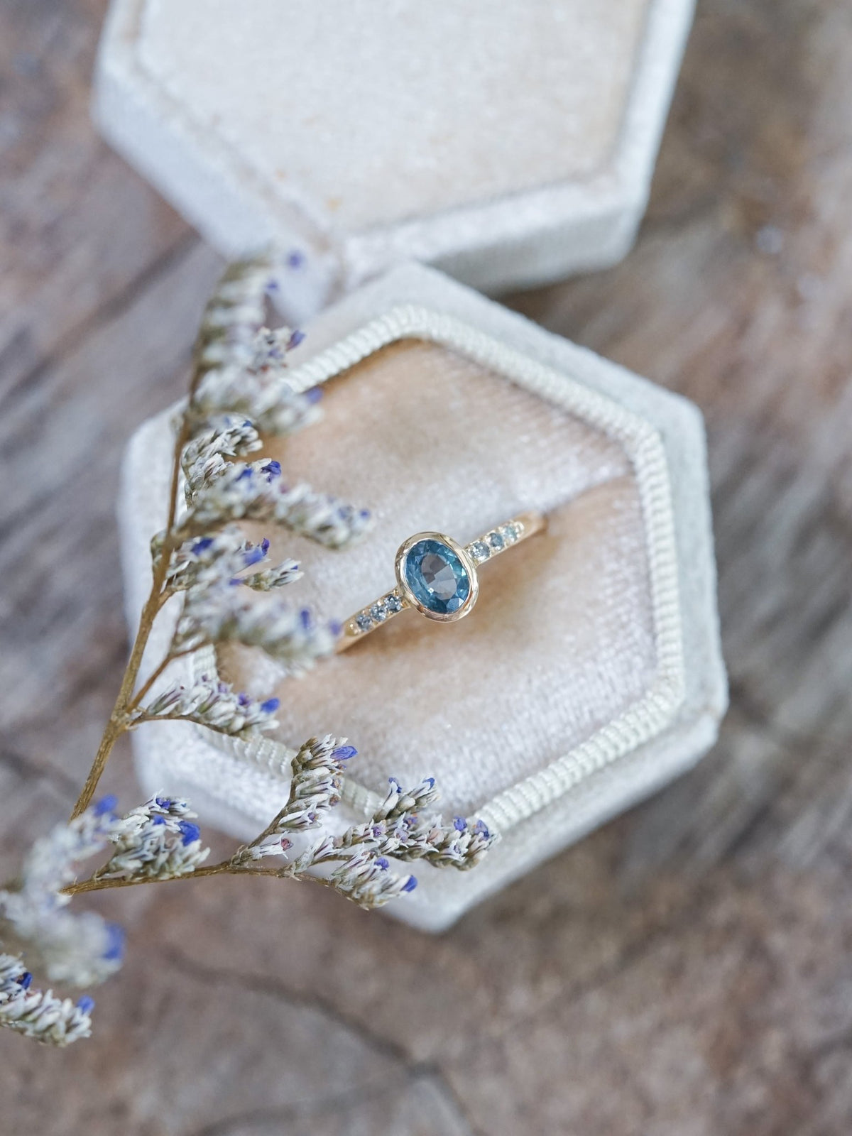 Blue Sapphire Ring in Ethical Gold - Gardens of the Sun | Ethical Jewelry