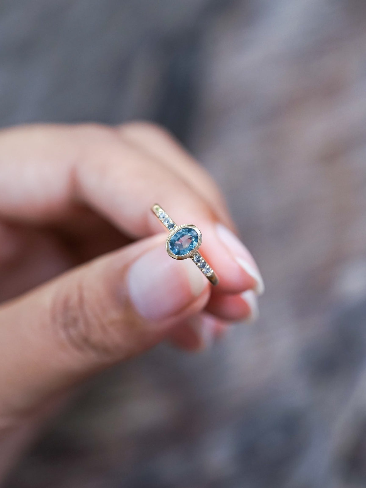 Blue Sapphire Ring in Ethical Gold - Gardens of the Sun | Ethical Jewelry