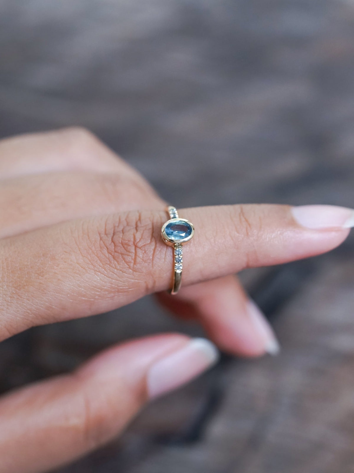 Blue Sapphire Ring in Ethical Gold - Gardens of the Sun | Ethical Jewelry