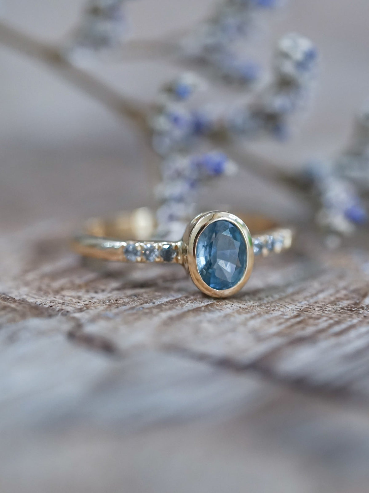 Blue Sapphire Ring in Ethical Gold - Gardens of the Sun | Ethical Jewelry