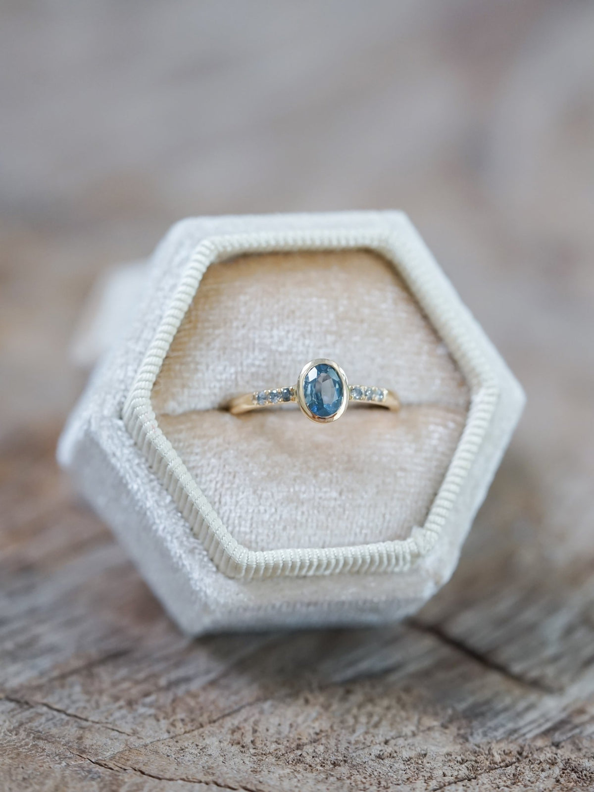 Blue Sapphire Ring in Ethical Gold - Gardens of the Sun | Ethical Jewelry