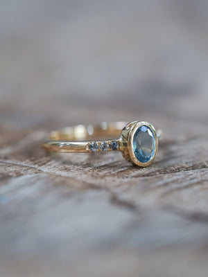 Blue Sapphire Ring in Ethical Gold - Gardens of the Sun | Ethical Jewelry