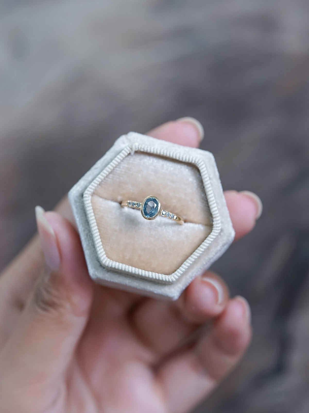 Blue Sapphire Ring in Ethical Gold - Gardens of the Sun | Ethical Jewelry