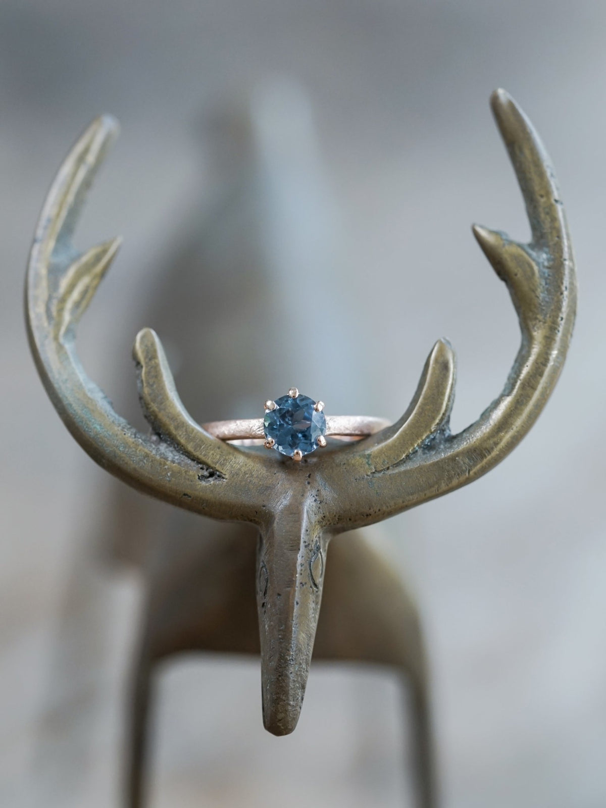 Blue Spinel Ring in Ethical Rose Gold - Gardens of the Sun | Ethical Jewelry