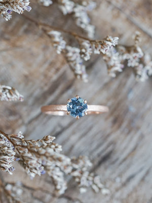 Blue Spinel Ring in Ethical Rose Gold - Gardens of the Sun | Ethical Jewelry