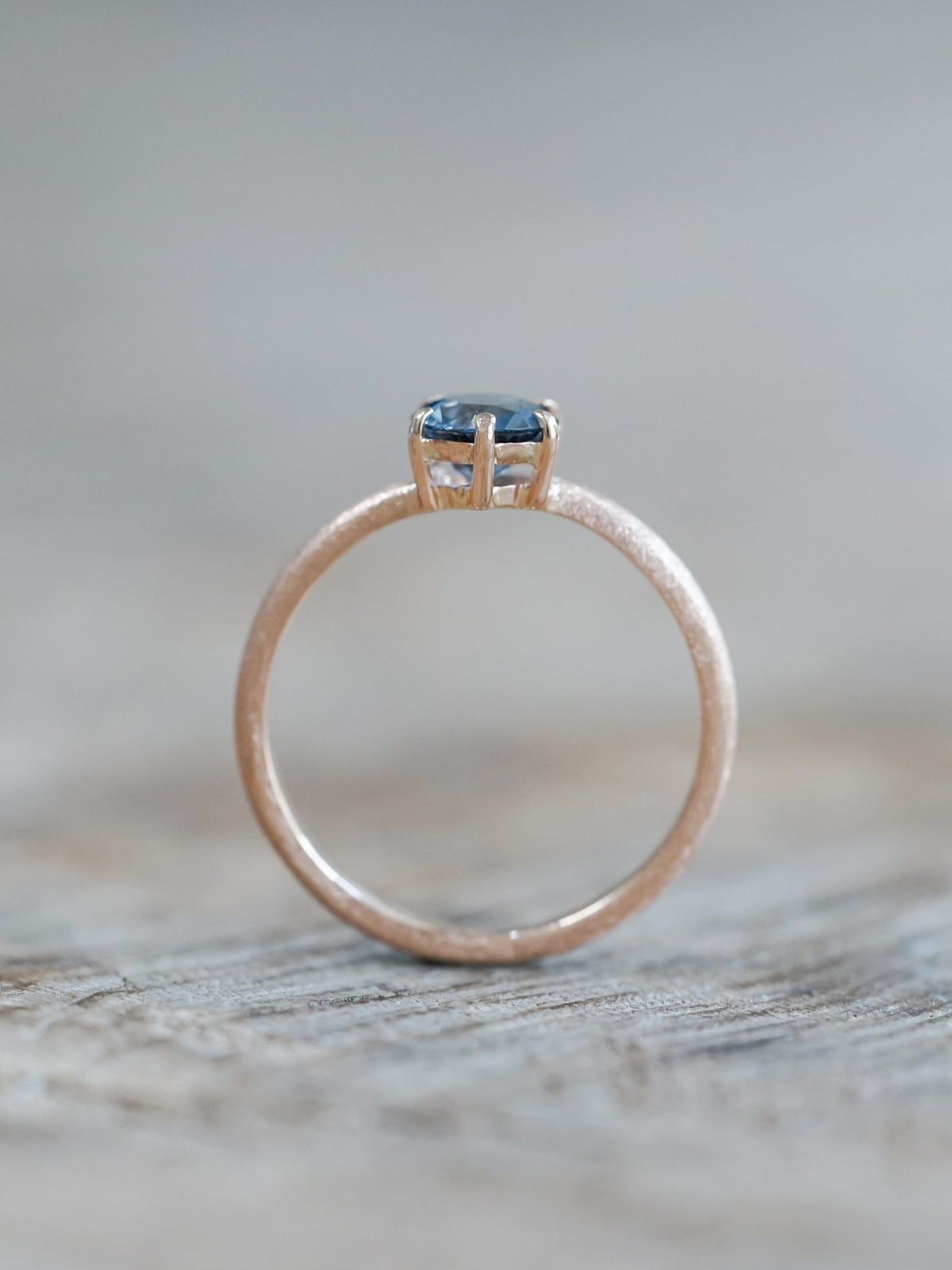 Blue Spinel Ring in Ethical Rose Gold - Gardens of the Sun | Ethical Jewelry
