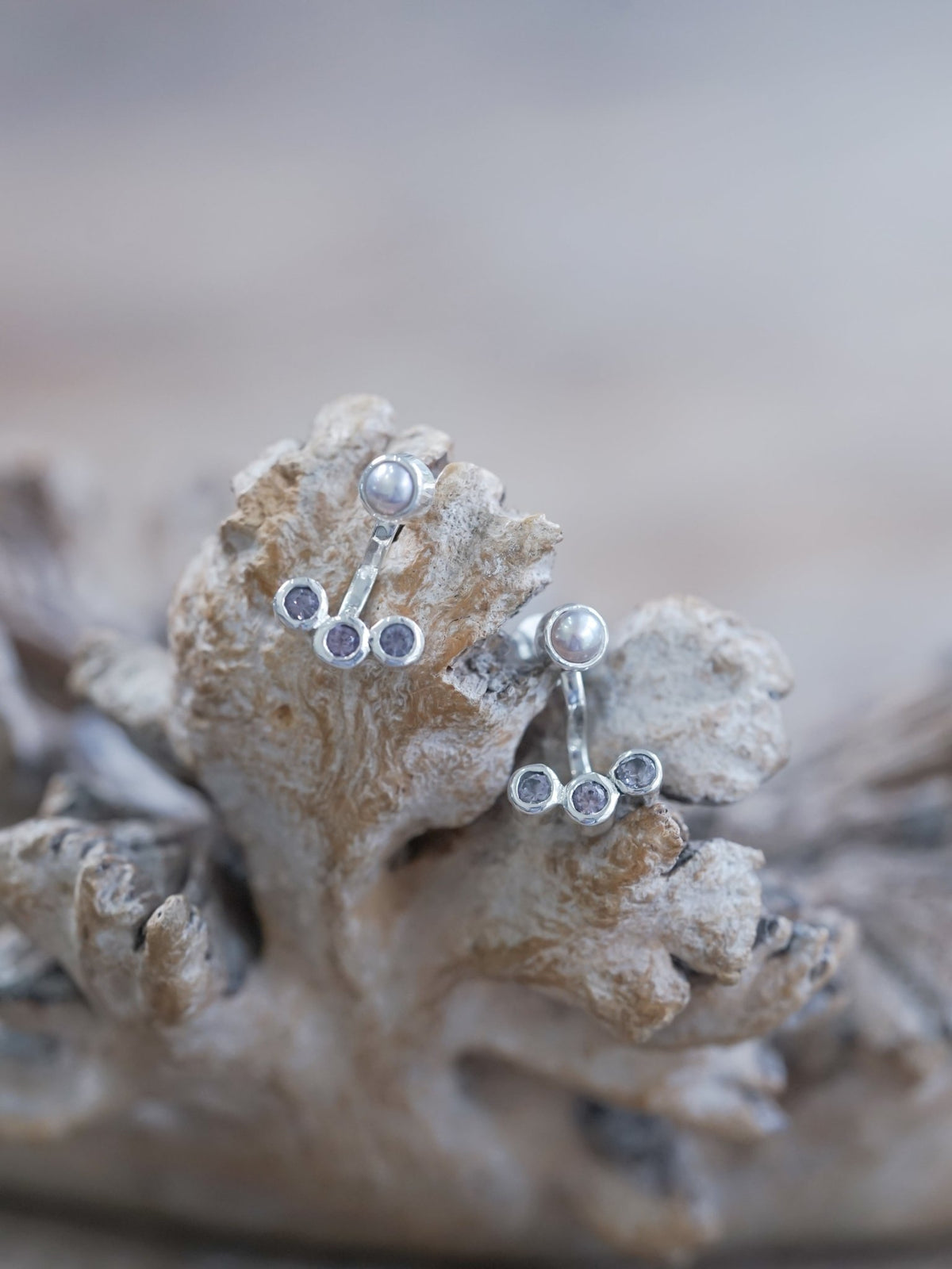 Blush Pearl and Spinel Earrings - Gardens of the Sun | Ethical Jewelry