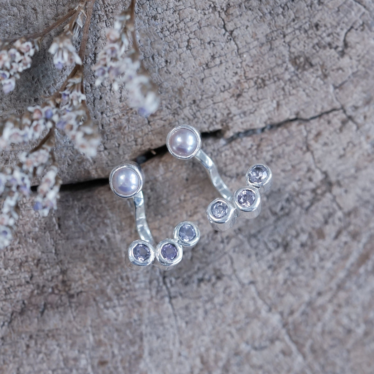 Blush Pearl and Spinel Earrings - Gardens of the Sun | Ethical Jewelry