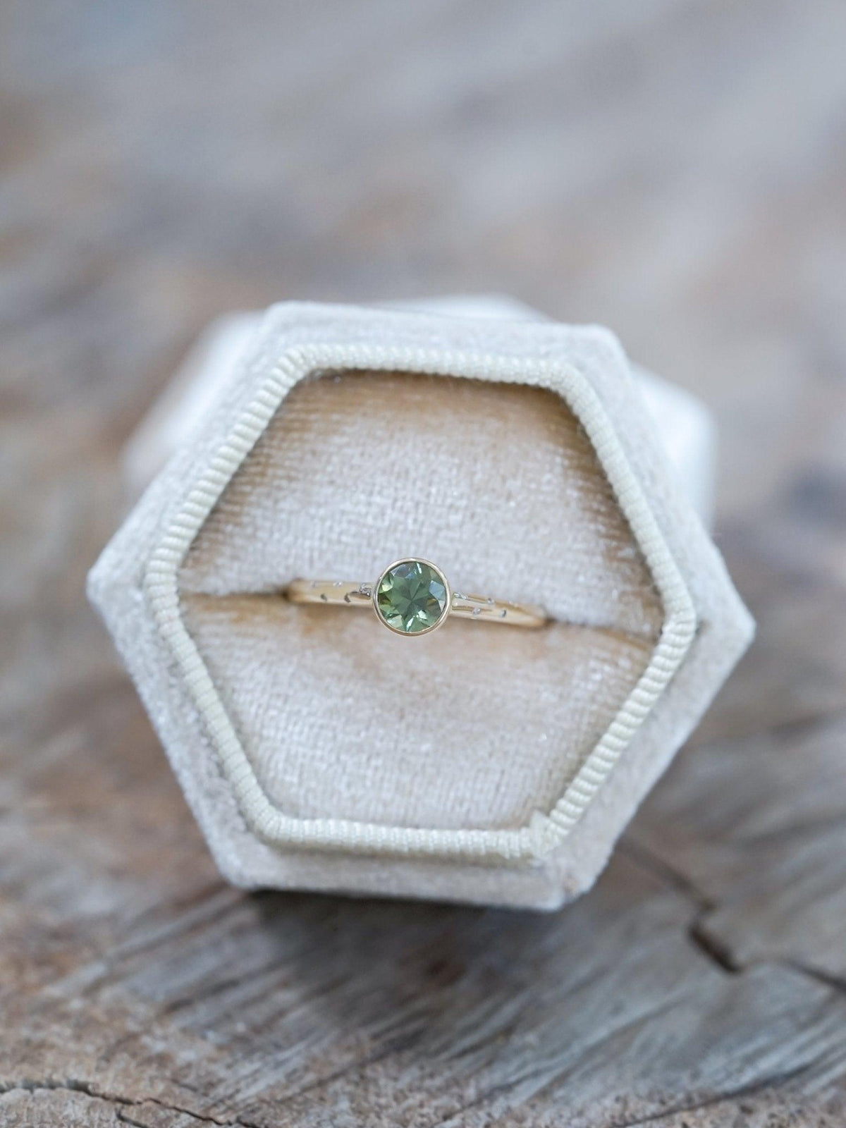 Borneo Green Sapphire Ring - Gardens of the Sun | Ethical Jewelry