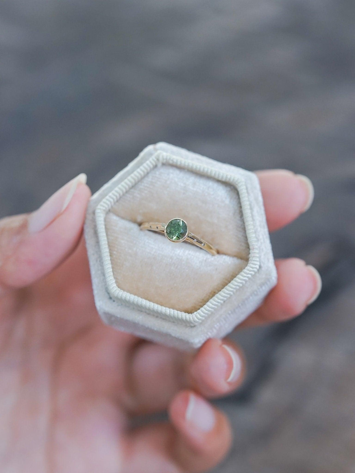 Borneo Green Sapphire Ring - Gardens of the Sun | Ethical Jewelry