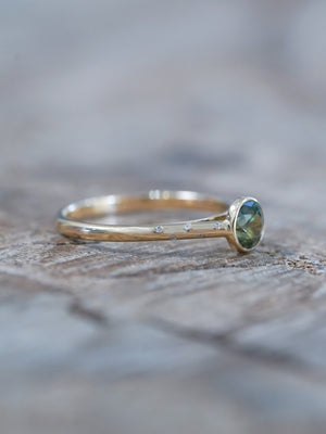 Borneo Green Sapphire Ring - Gardens of the Sun | Ethical Jewelry