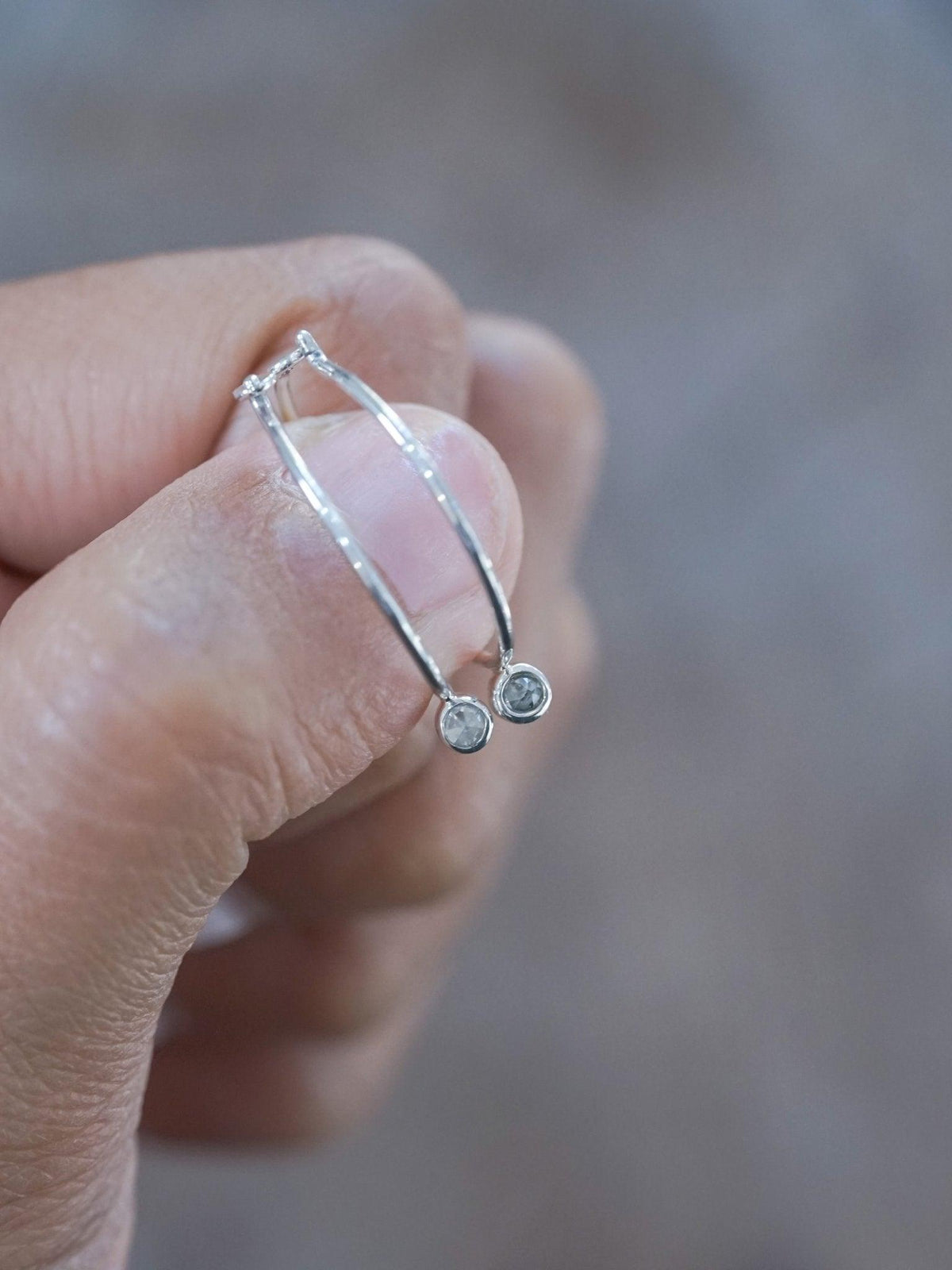 Borneo Rose cut Diamond Hoop Earrings - Gardens of the Sun | Ethical Jewelry