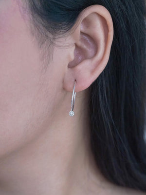 Borneo Rose cut Diamond Hoop Earrings - Gardens of the Sun | Ethical Jewelry