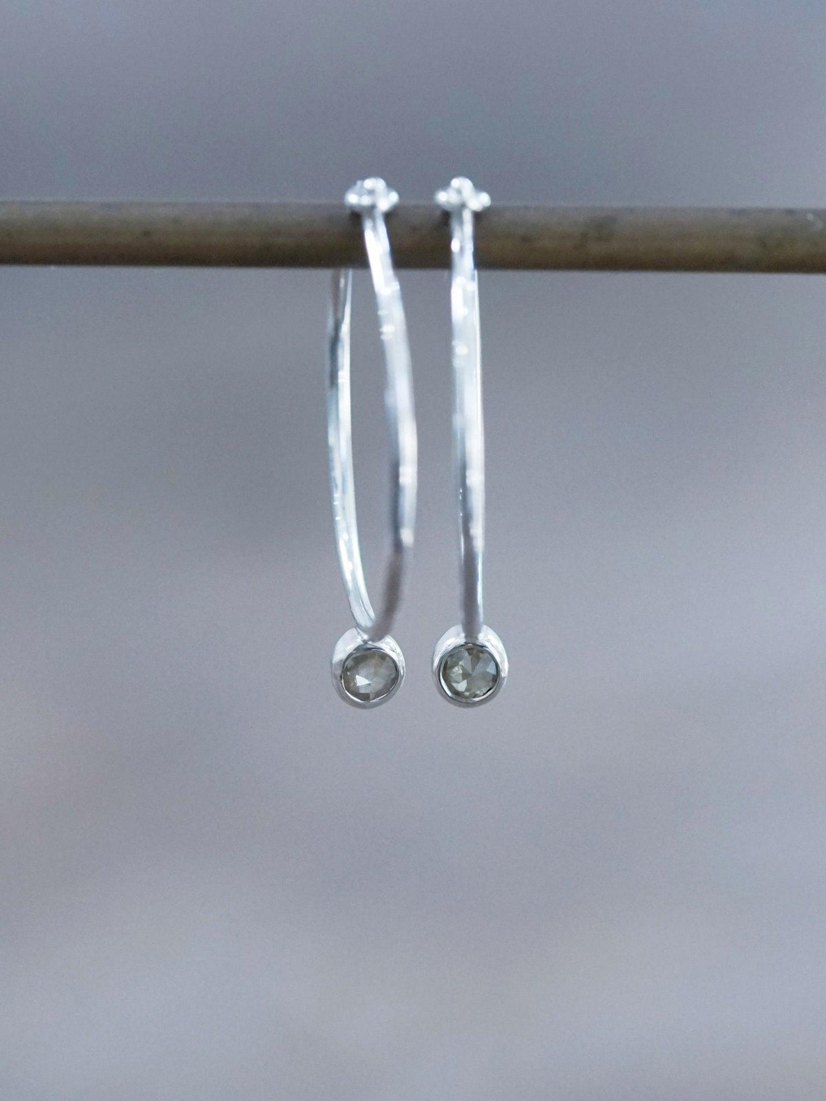 Borneo Rose cut Diamond Hoop Earrings - Gardens of the Sun | Ethical Jewelry