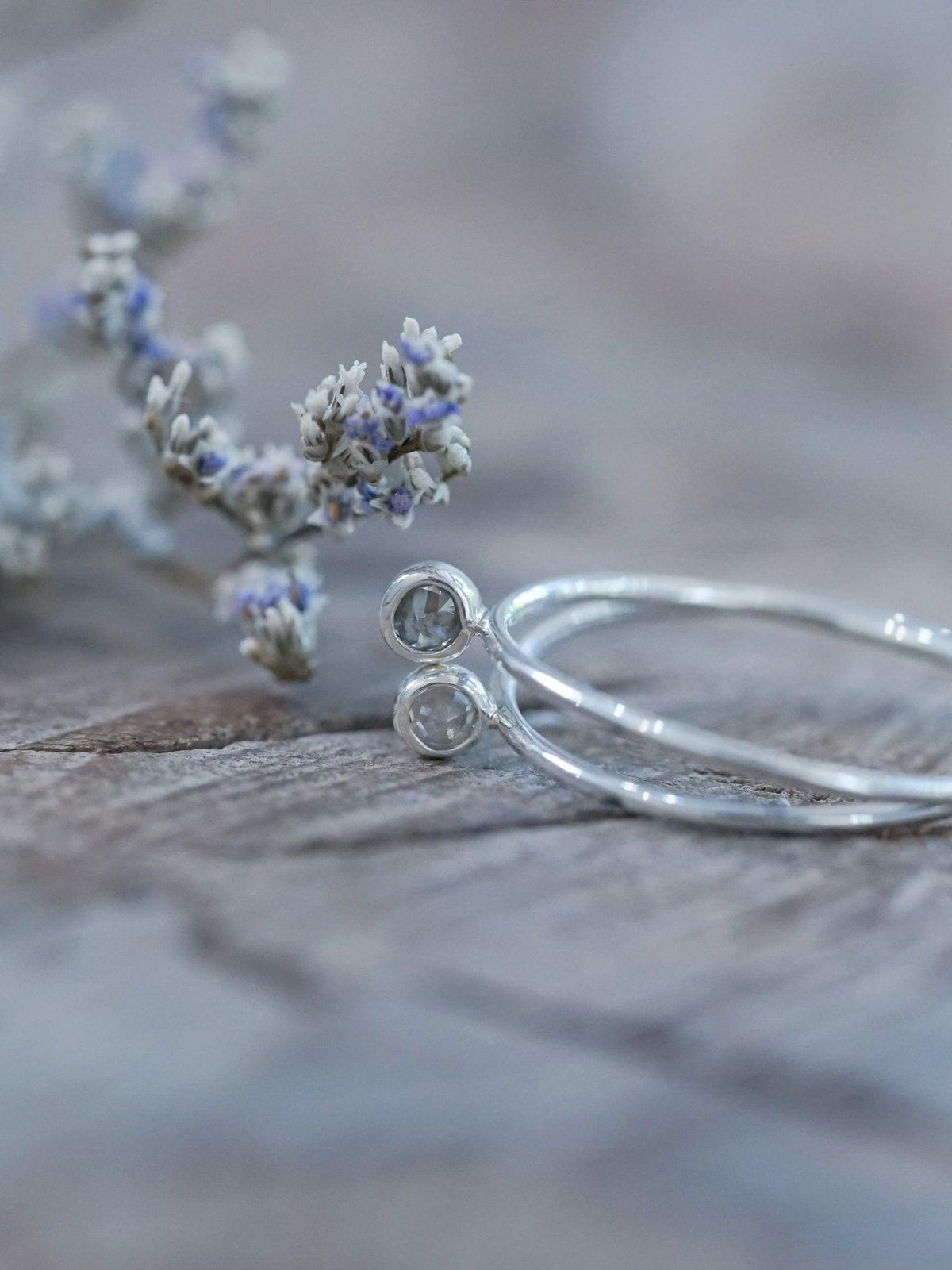 Borneo Rose cut Diamond Hoop Earrings - Gardens of the Sun | Ethical Jewelry