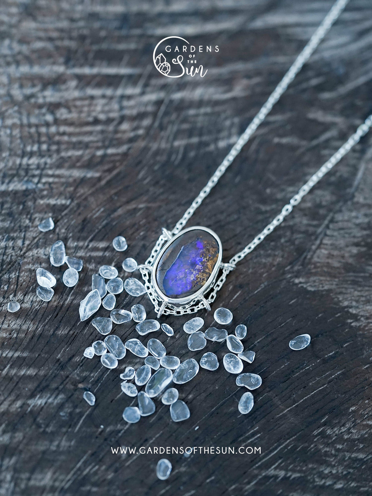 Boulder Opal Necklace - Gardens of the Sun | Ethical Jewelry