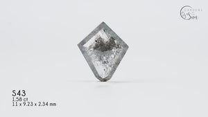 Custom Rose Cut Shield Diamond Ring in Gold